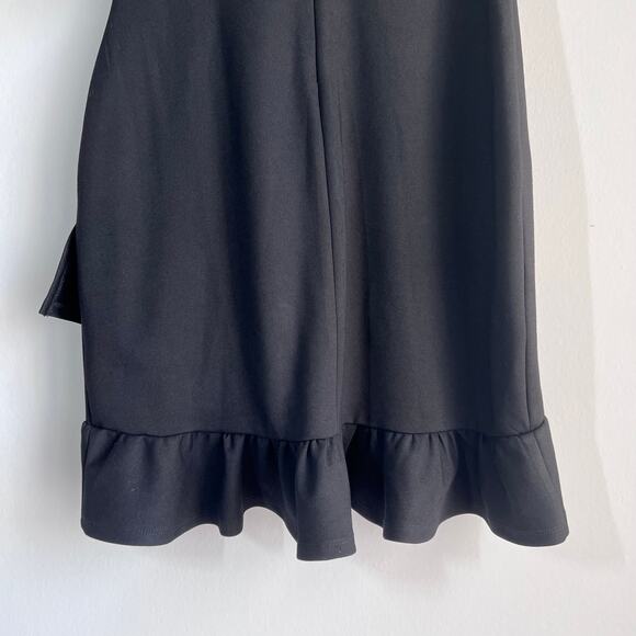 NWT Lulus Sealed With A Kiss Body Con Black Ruffle Dress Size: Medium - Picture 12 of 16